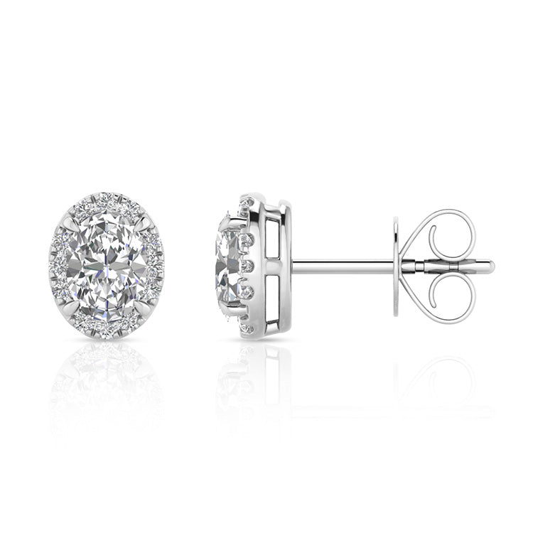1.12ct Lab Grown Diamond Earrings in 9K White Gold