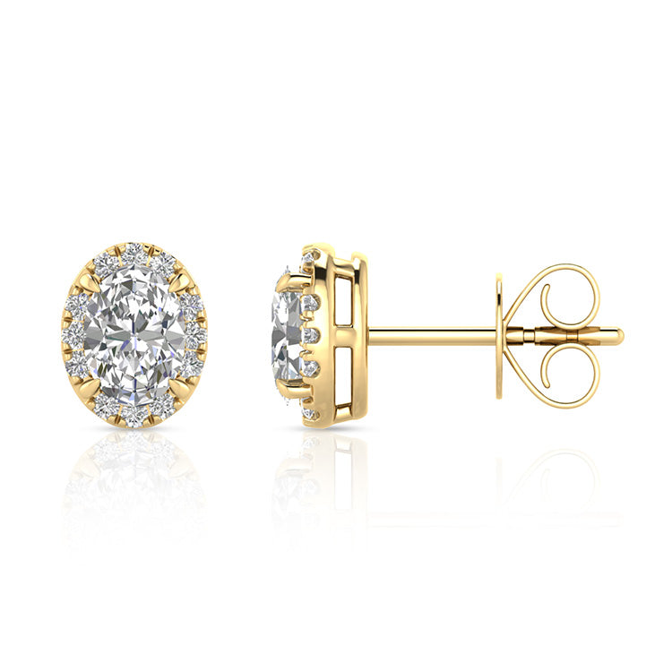 1.12ct Lab Grown Diamond Earrings in 9K Yellow Gold