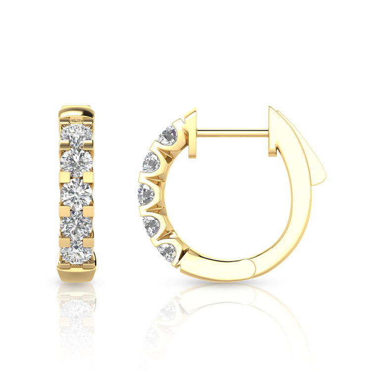 1.00ct Lab Grown Diamond Earrings in 9K Yellow Gold