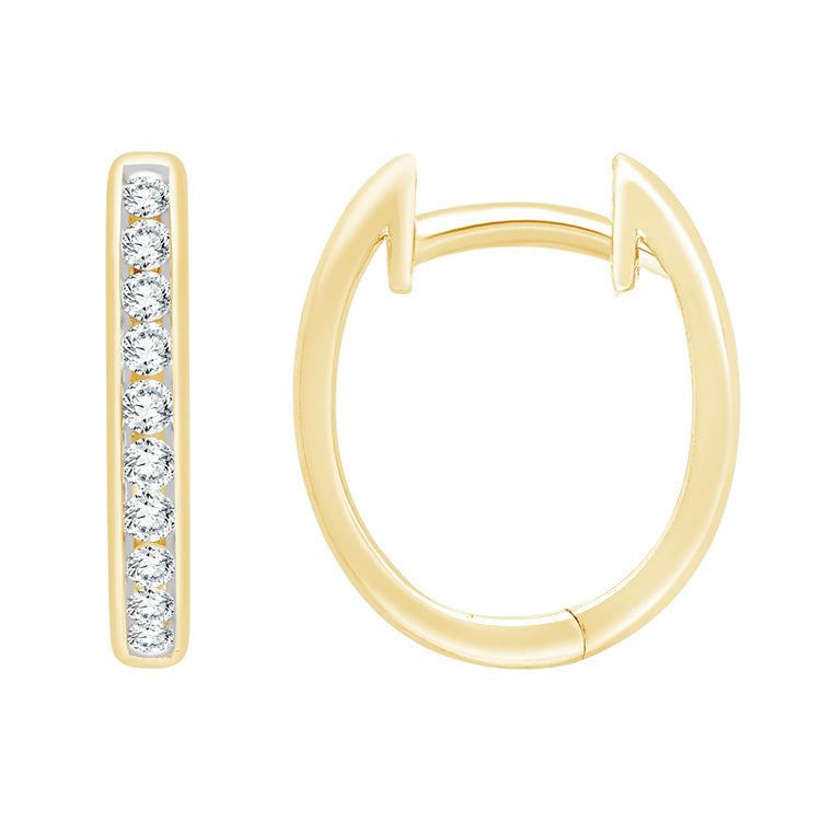 0.25ct Lab Grown Diamond Earrings in 9K Yellow Gold