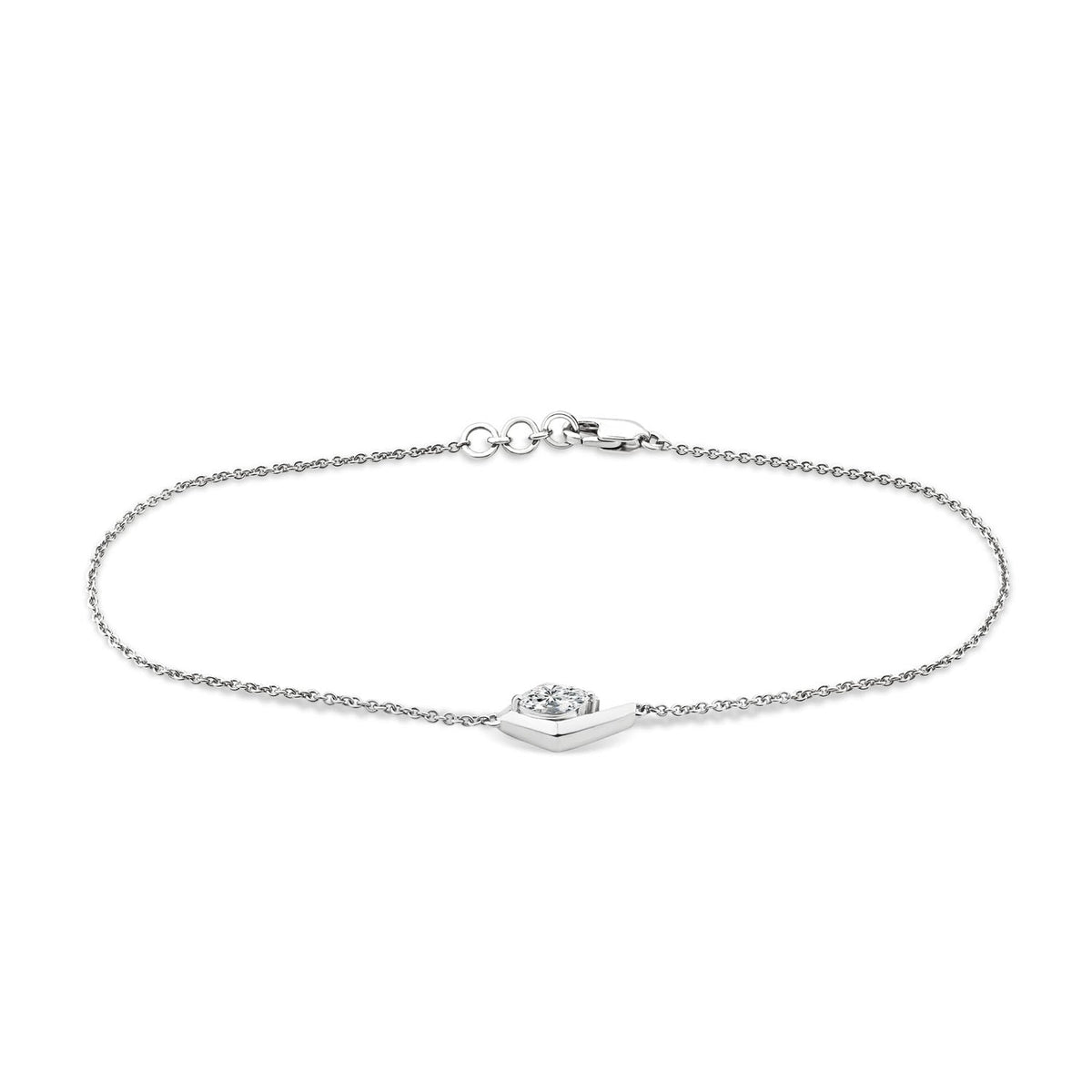 0.20ct Marquise Lab Grown Diamond Bracelet in 9K White Gold