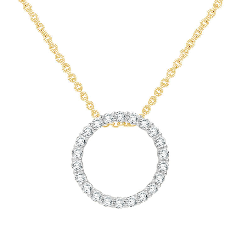 0.25ct Lab Grown Diamond Necklace in 9K Yellow Gold