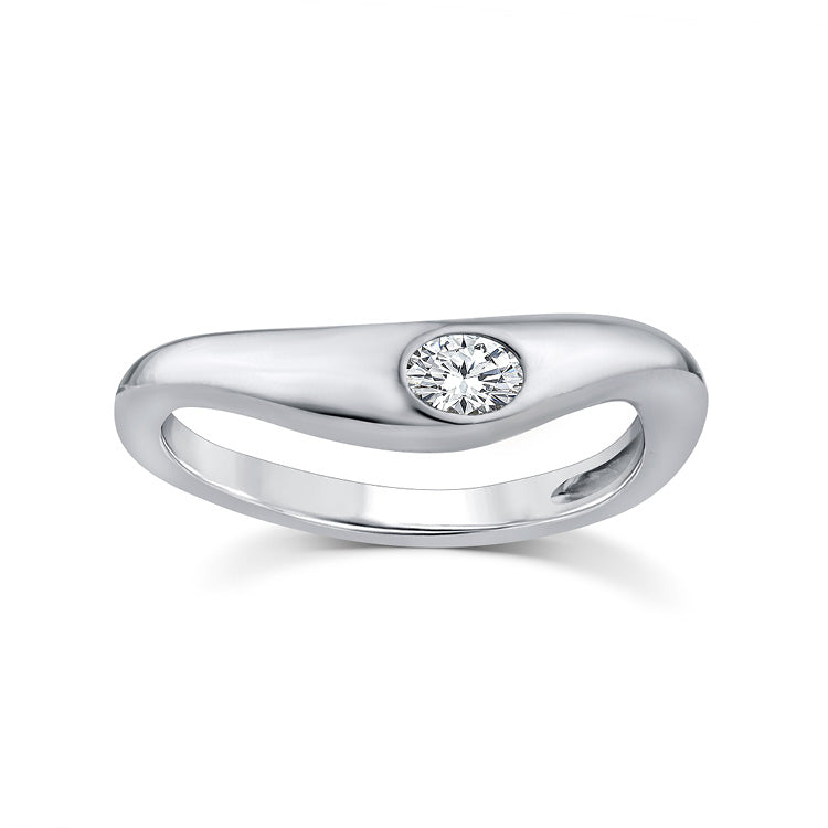 0.15ct Lab Grown Diamond Ring in 9K White Gold