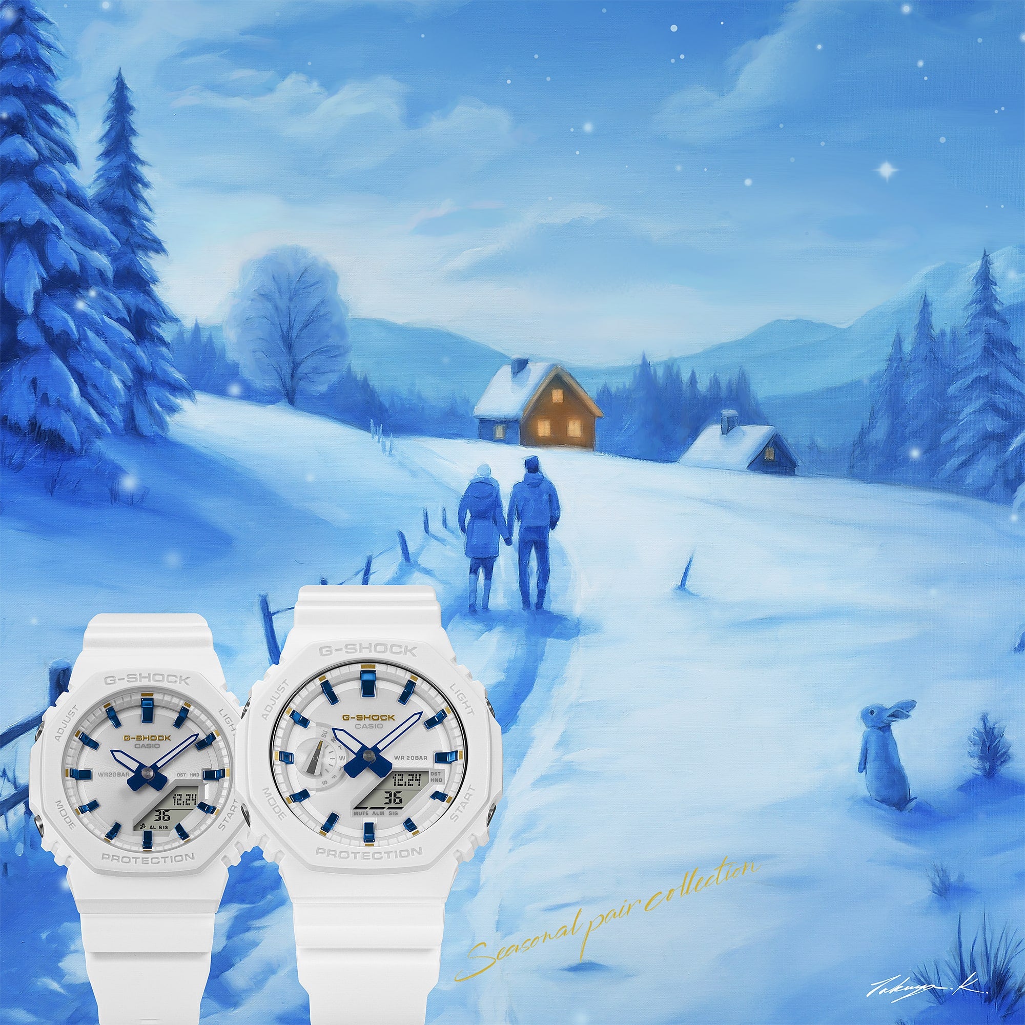 G-Shock Seasonal Pair Collection White Resin Band Watch LOV25A-7A