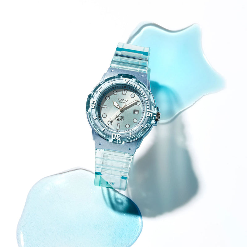 Casio Ana Transparent Resin Band Watch LRW200HS-2E