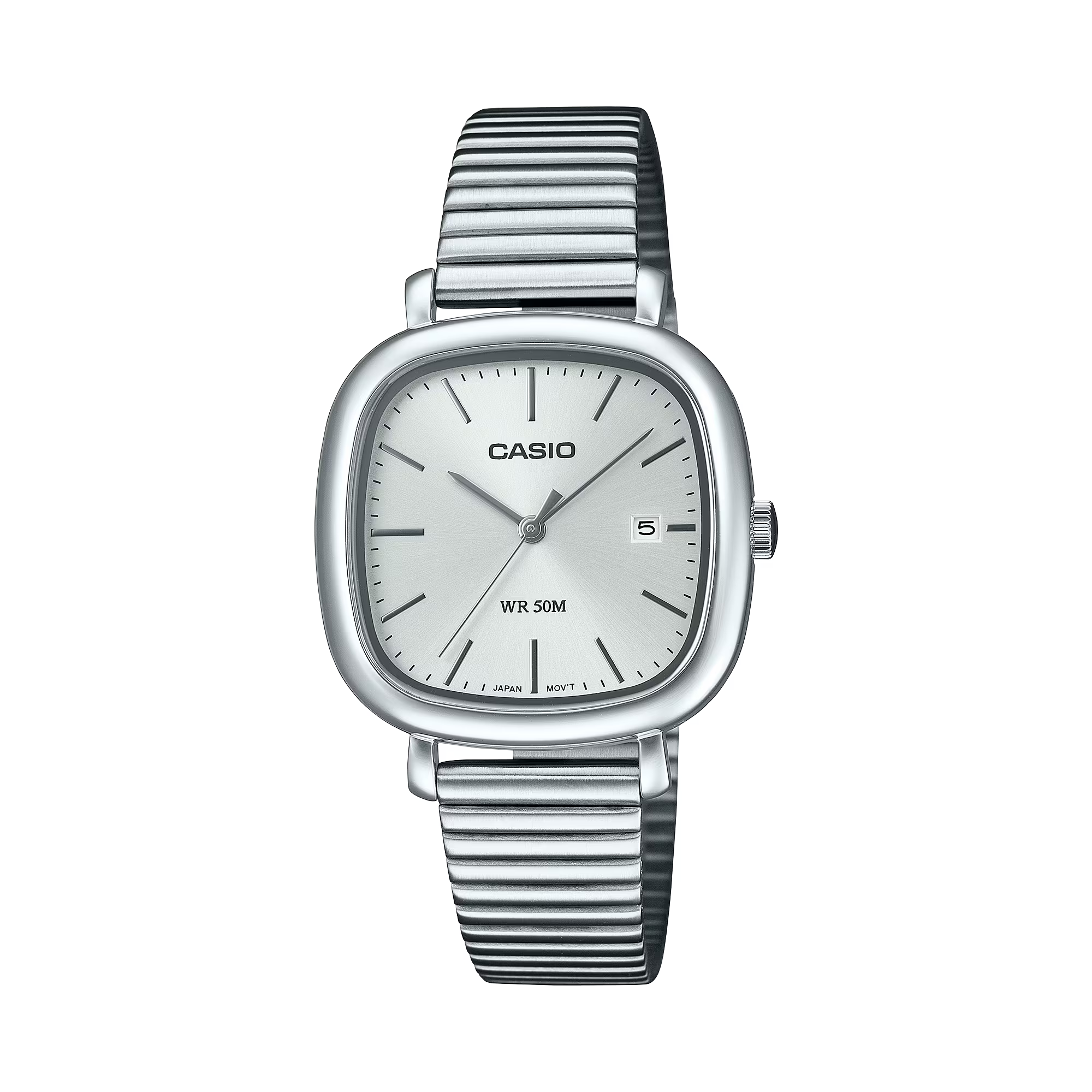 Casio Analog Square Stainless Steel Silver Dial Watch LTPB166D-7A
