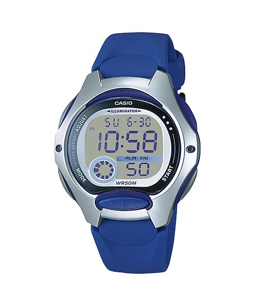 Casio Digital Blue Resin Band Watch LW200-2