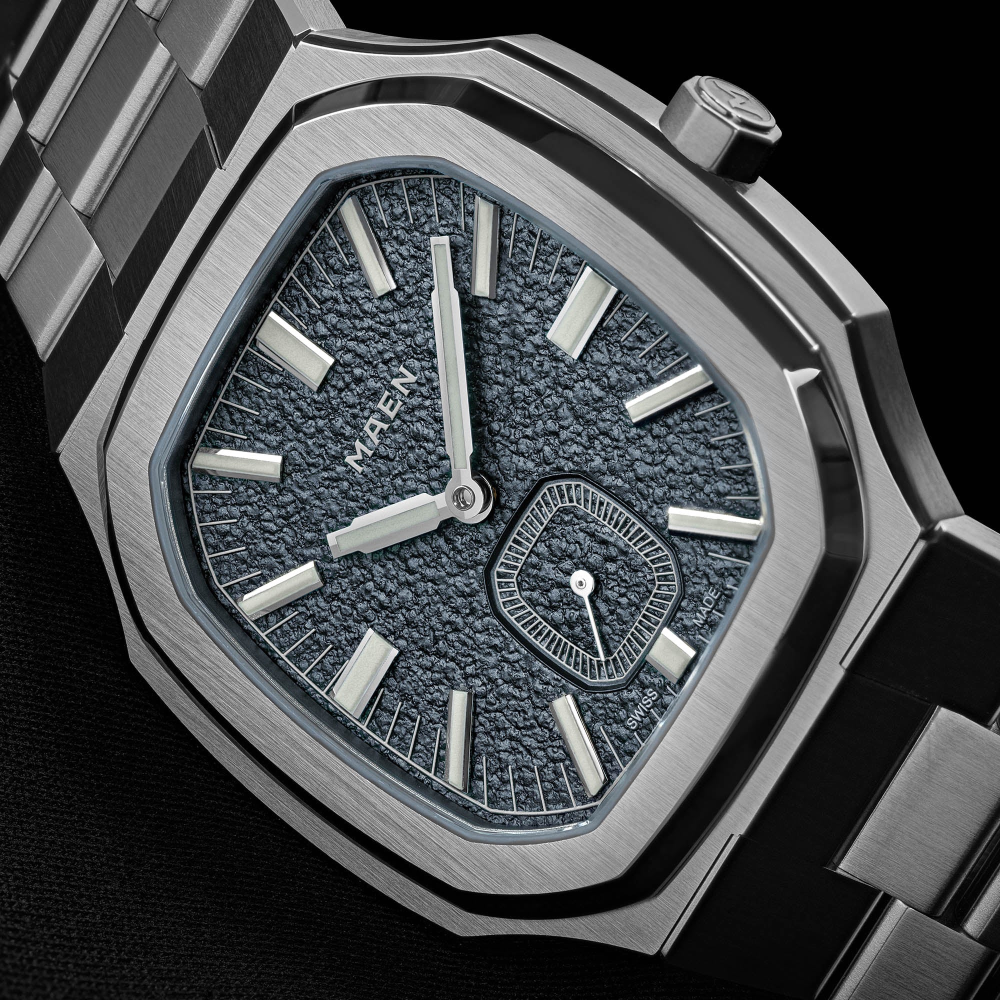 MAEN Manhattan 37 Ultra Thin Midnight Blue Manual Wind Movement Watch M2.2.1