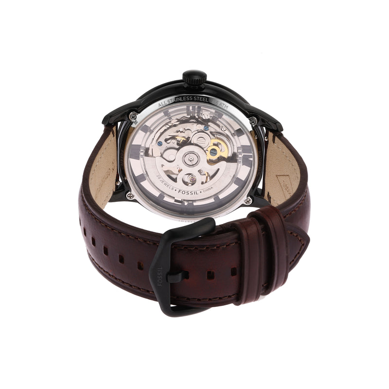 Fossil Townsman Mechanical Watch with Brown Dial and Leather Strap ME3098