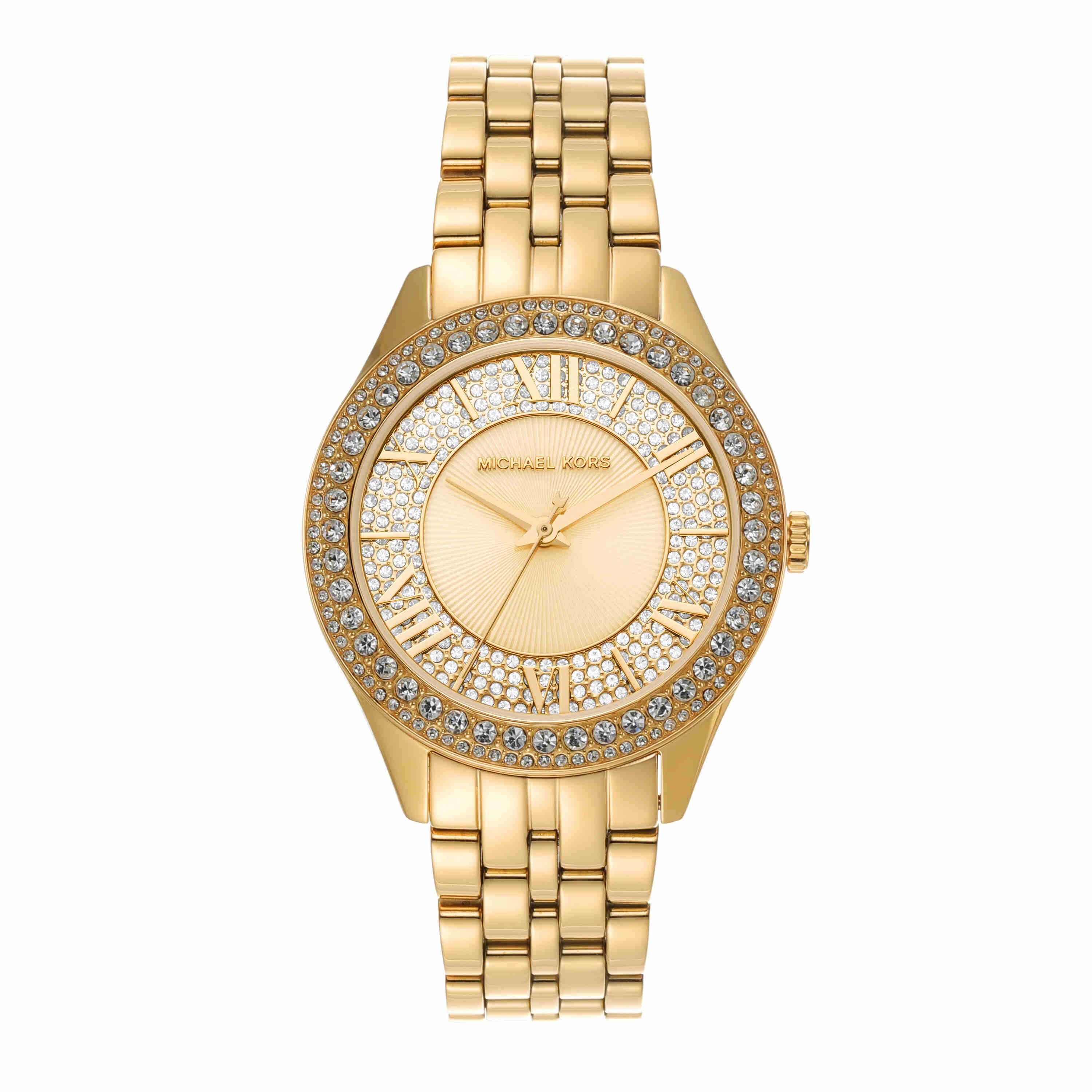 Michael Kors Harlowe Gold Dial Stainless Steel Watch MK4709