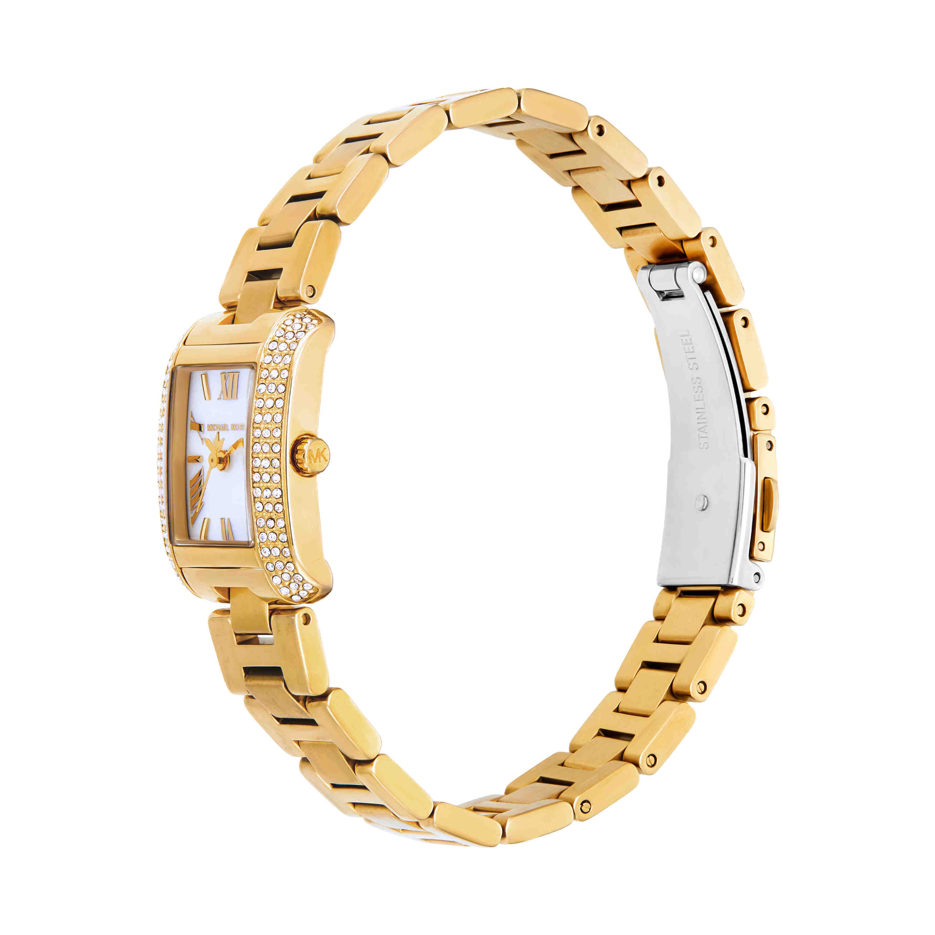 Michael Kors Emery White Dial Gold Stainless Steel Watch MK4867