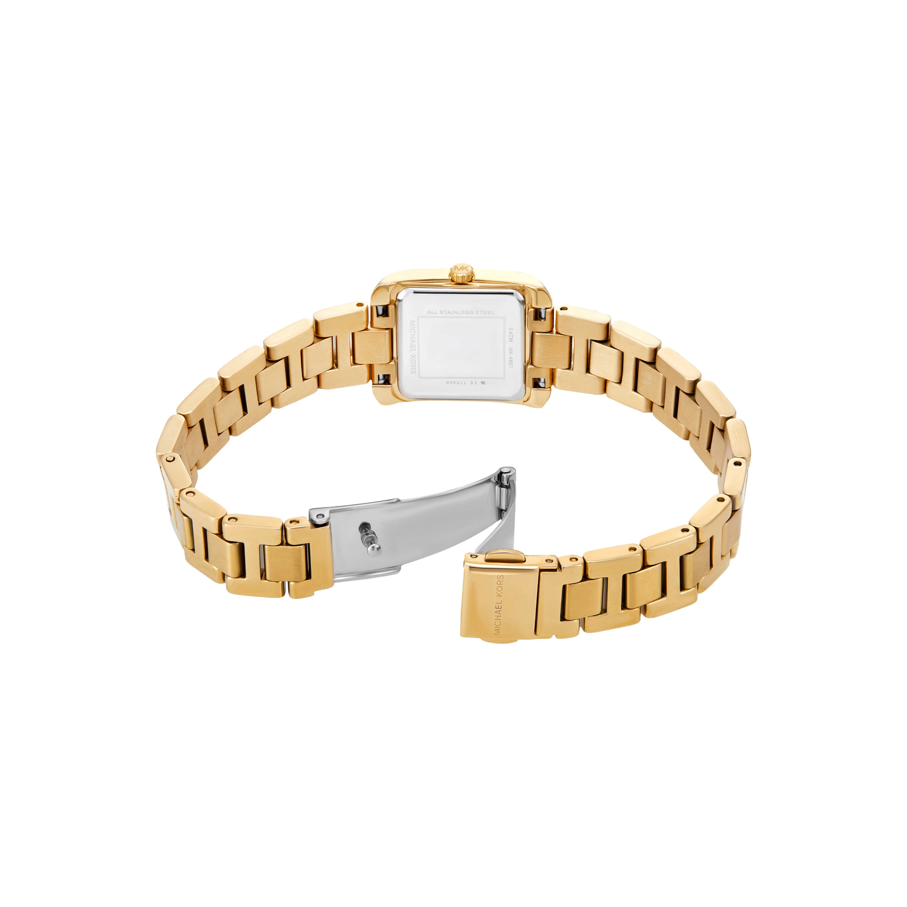 Michael Kors Emery White Dial Gold Stainless Steel Watch MK4867