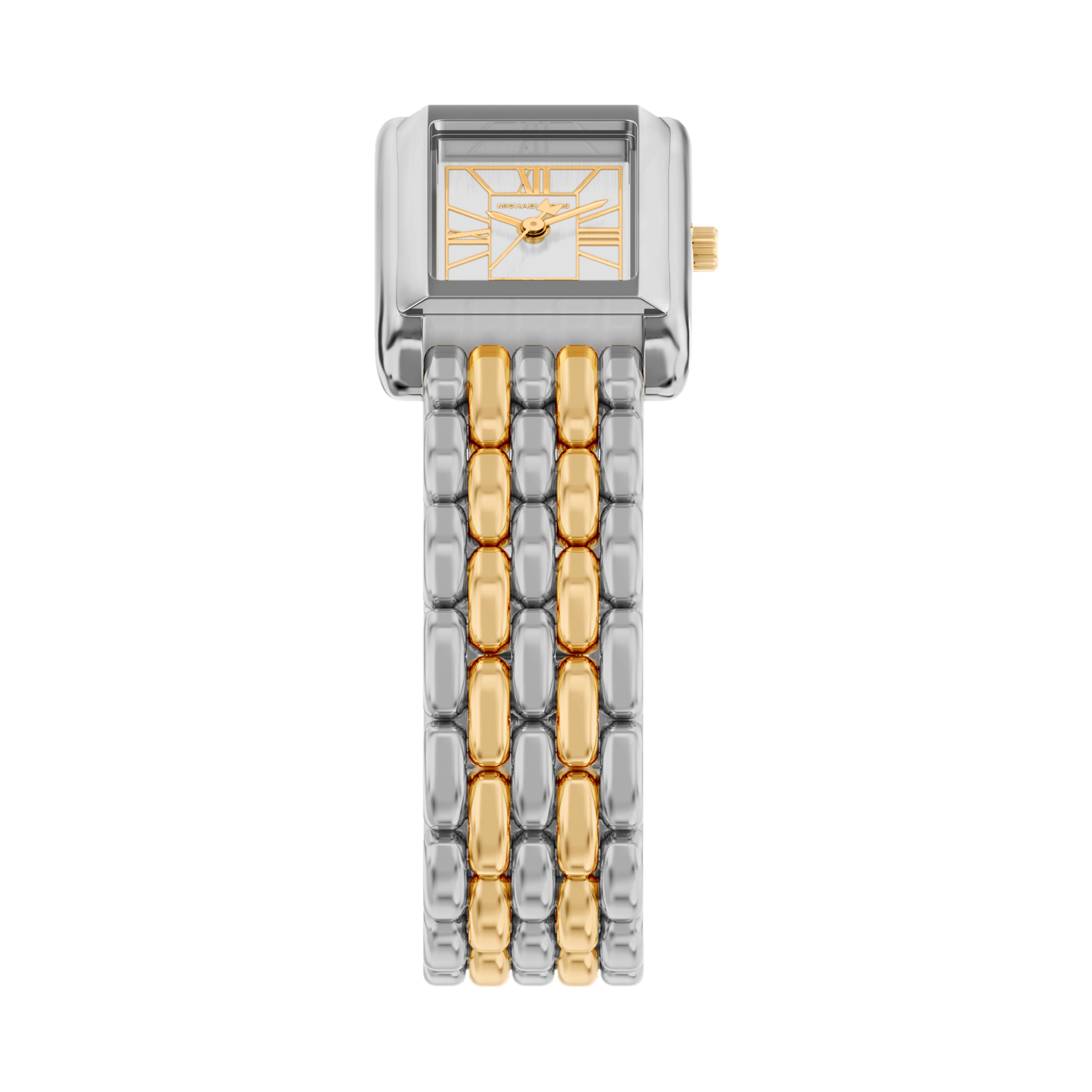 Michael Kors Essex White Dial Two Tone Stainless Steel Watch MK4999