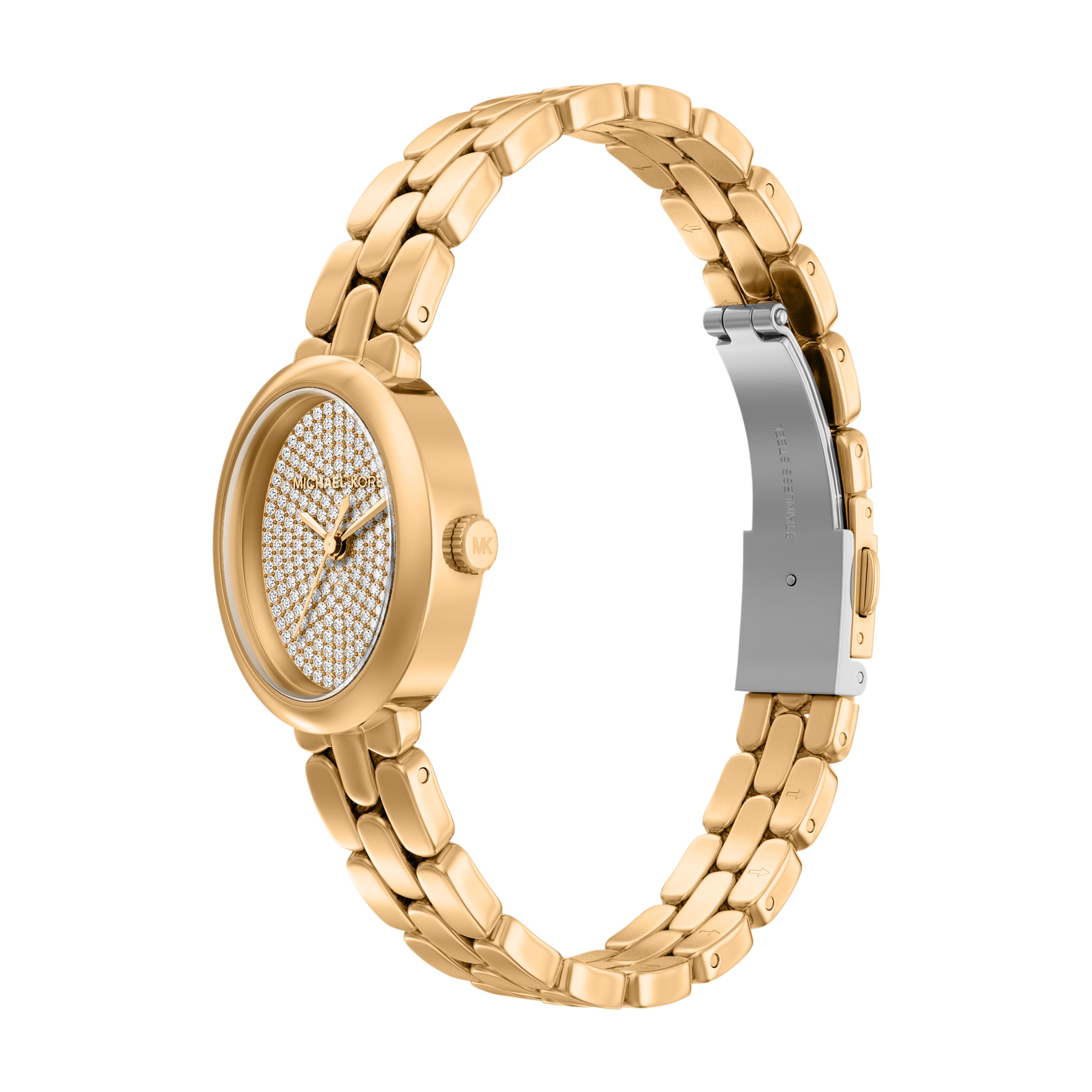 Michael Kors Maude Silver Dial Gold Stainless Steel Watch MK7596SET