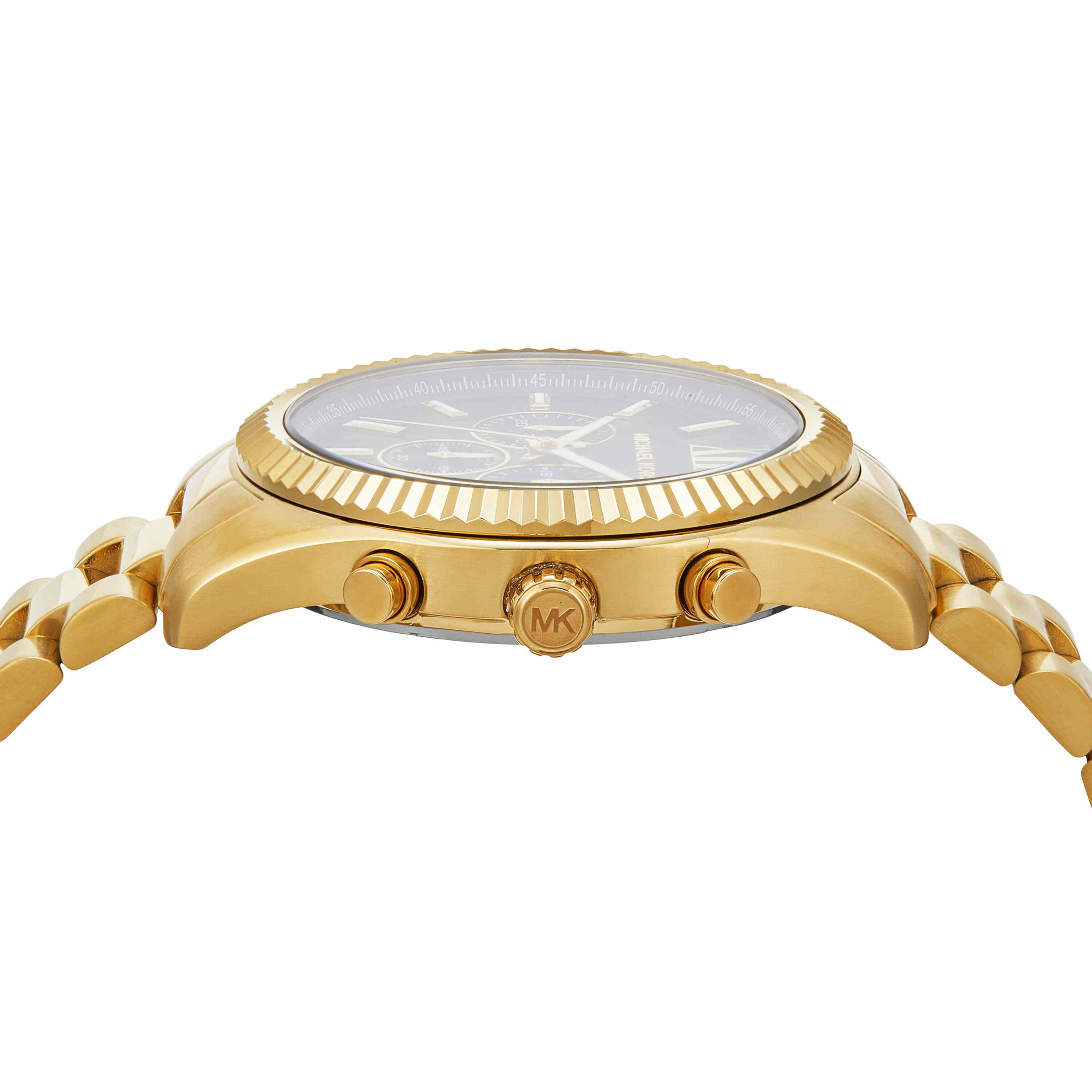 Michael Kors Lexington Blue Dial Gold Stainless Steel Watch MK9153