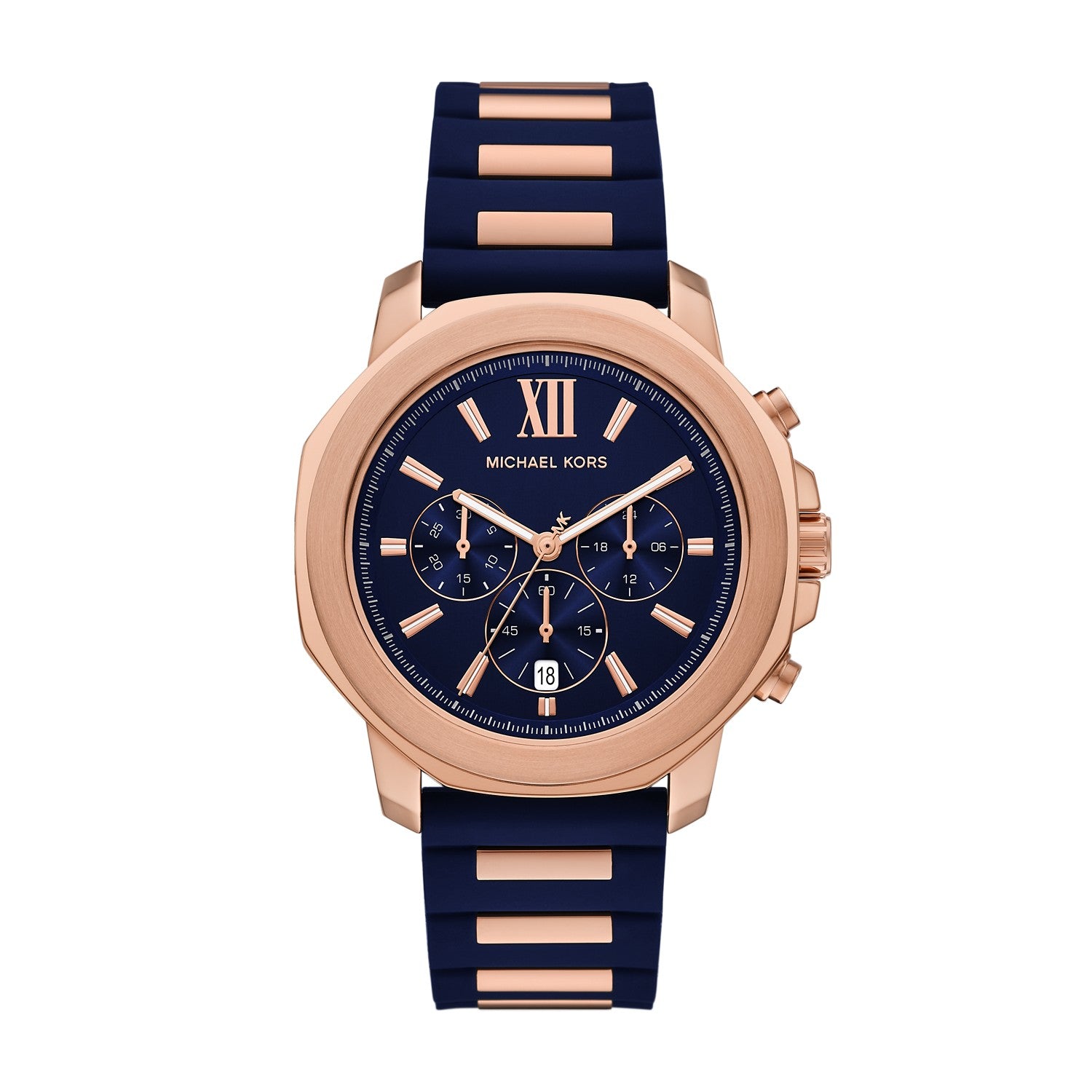 Michael Kors Prescott Rose Gold Navy Men's Watch MK9261
