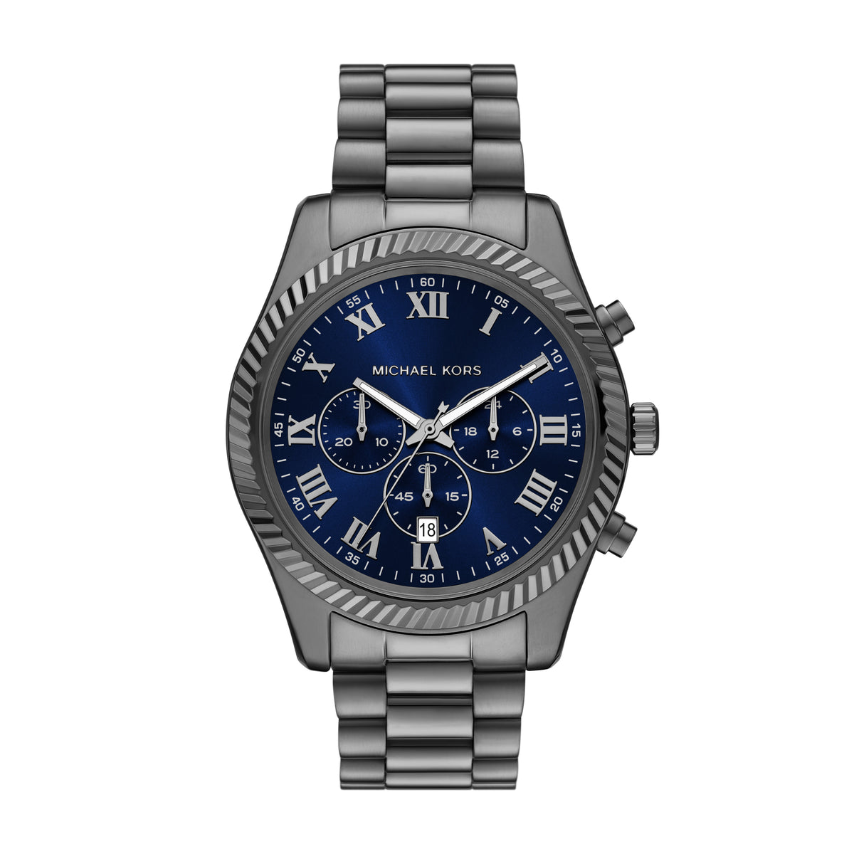 Michael Kors Lexington Chrono Blue MK9298 front packshot