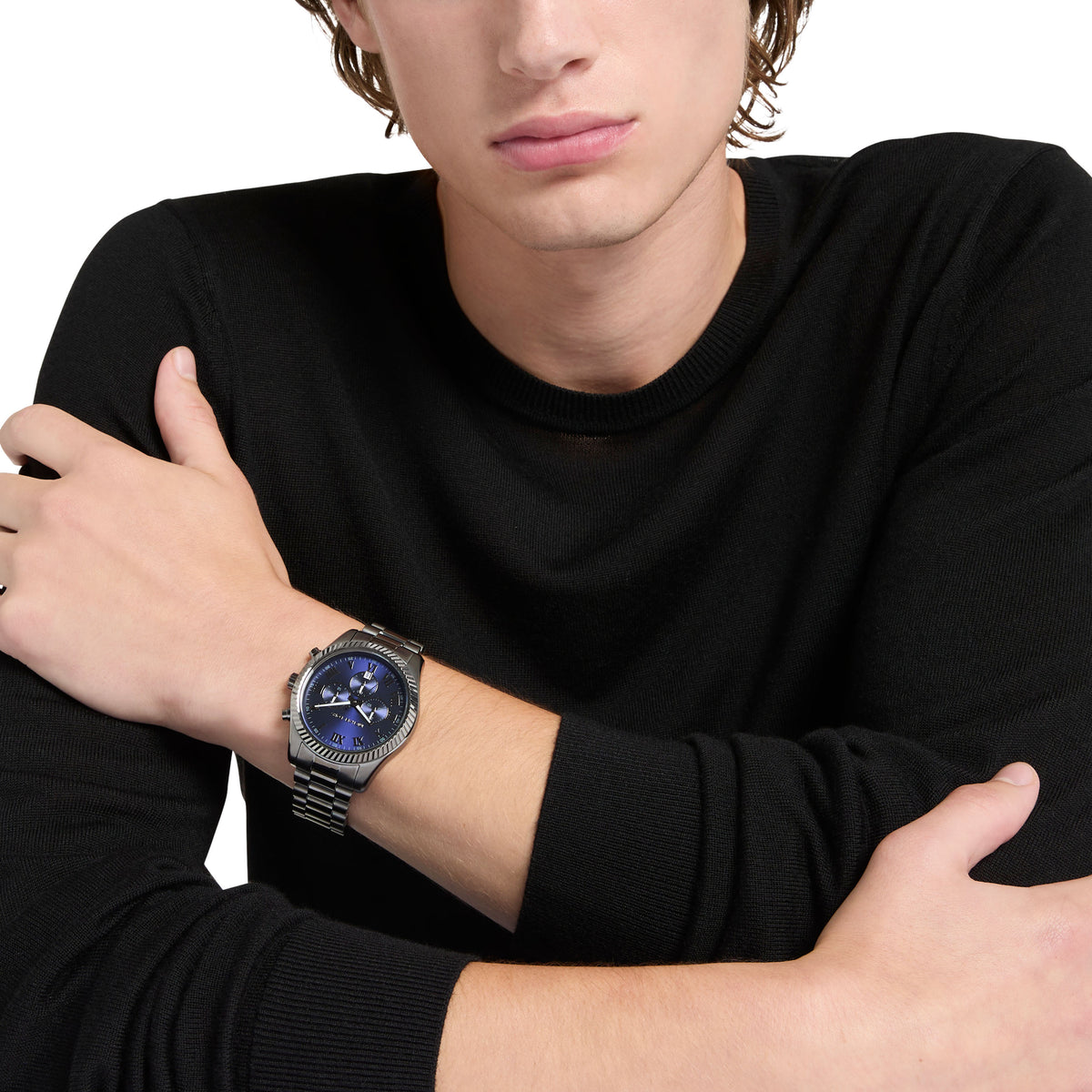 Michael Kors Lexington Chrono Blue MK9298 on the wrist