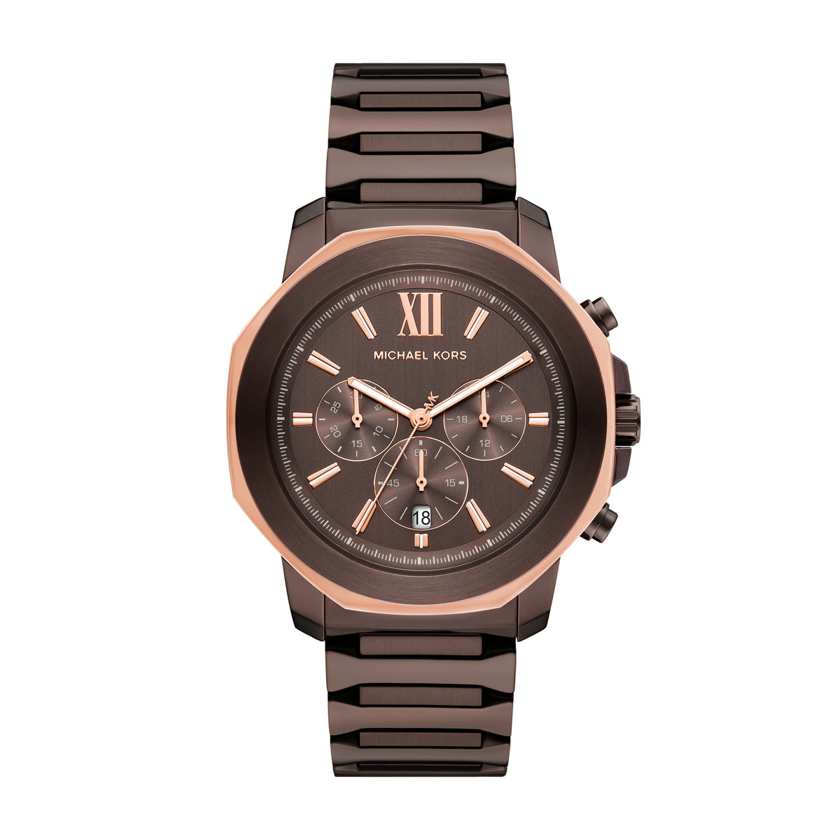 Michael Kors Prescott Chrono Brown MK9303 front packshot