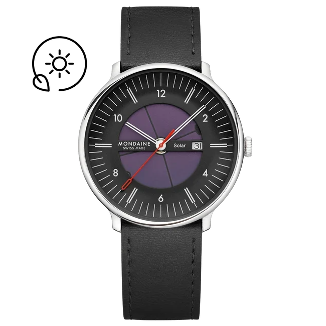 Mondaine Doppio Solar Skeleton Vegan Leather 41mm Watch MLE.41921.LBV