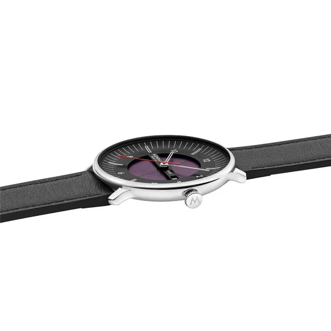 Mondaine Doppio Solar Skeleton Vegan Leather 41mm Watch MLE.41921.LBV