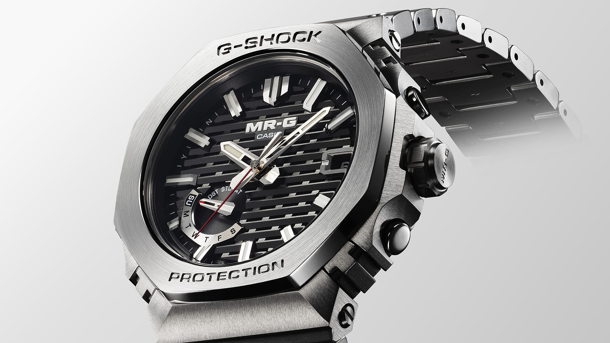 G-Shock MR-G Black Dial Silver Stainless Steel Watch MRGB2100D-1A