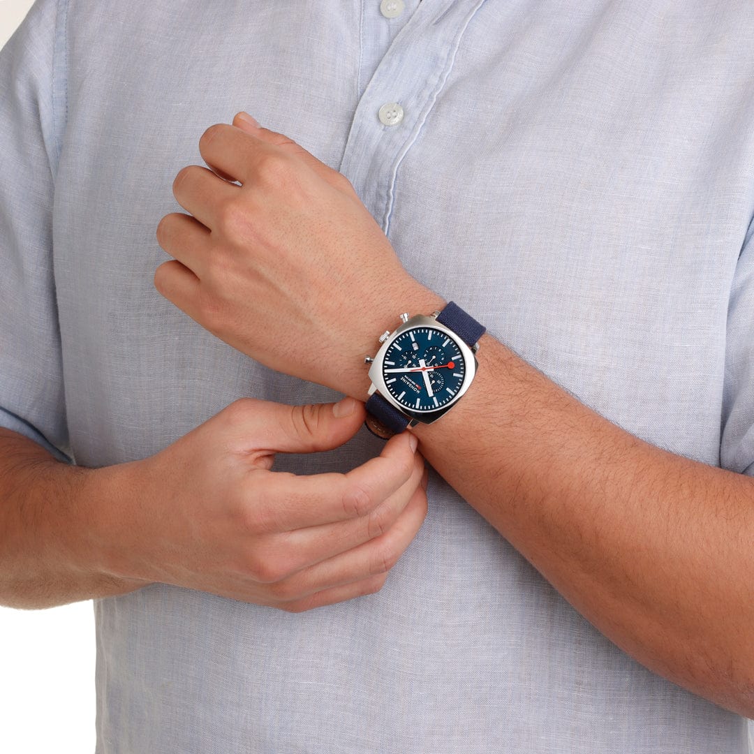 Mondaine Cushion Ocean Blue Watch MSL.41440.LD.SET