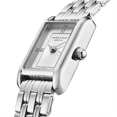 Rosefield Heirloom Mini Sunray Dial Silver Bracelet Watch MWSSS-M09