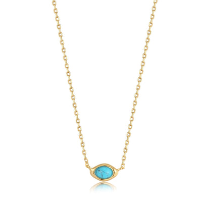 Ania Haie Gold Turquoise Wave Necklace N044-02G