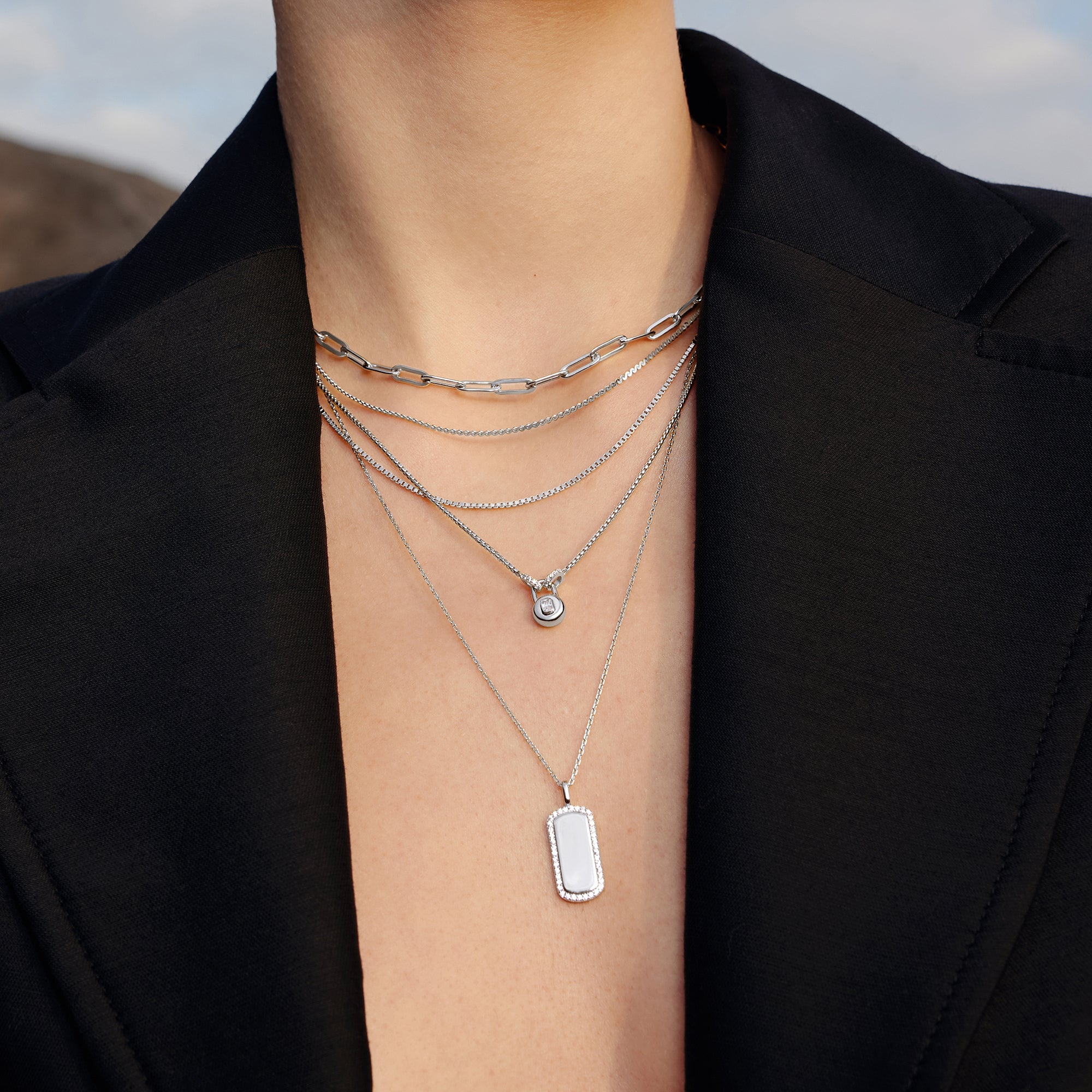 Ania Haie Silver Locket Necklace Sophisticated Statement Jewelry
