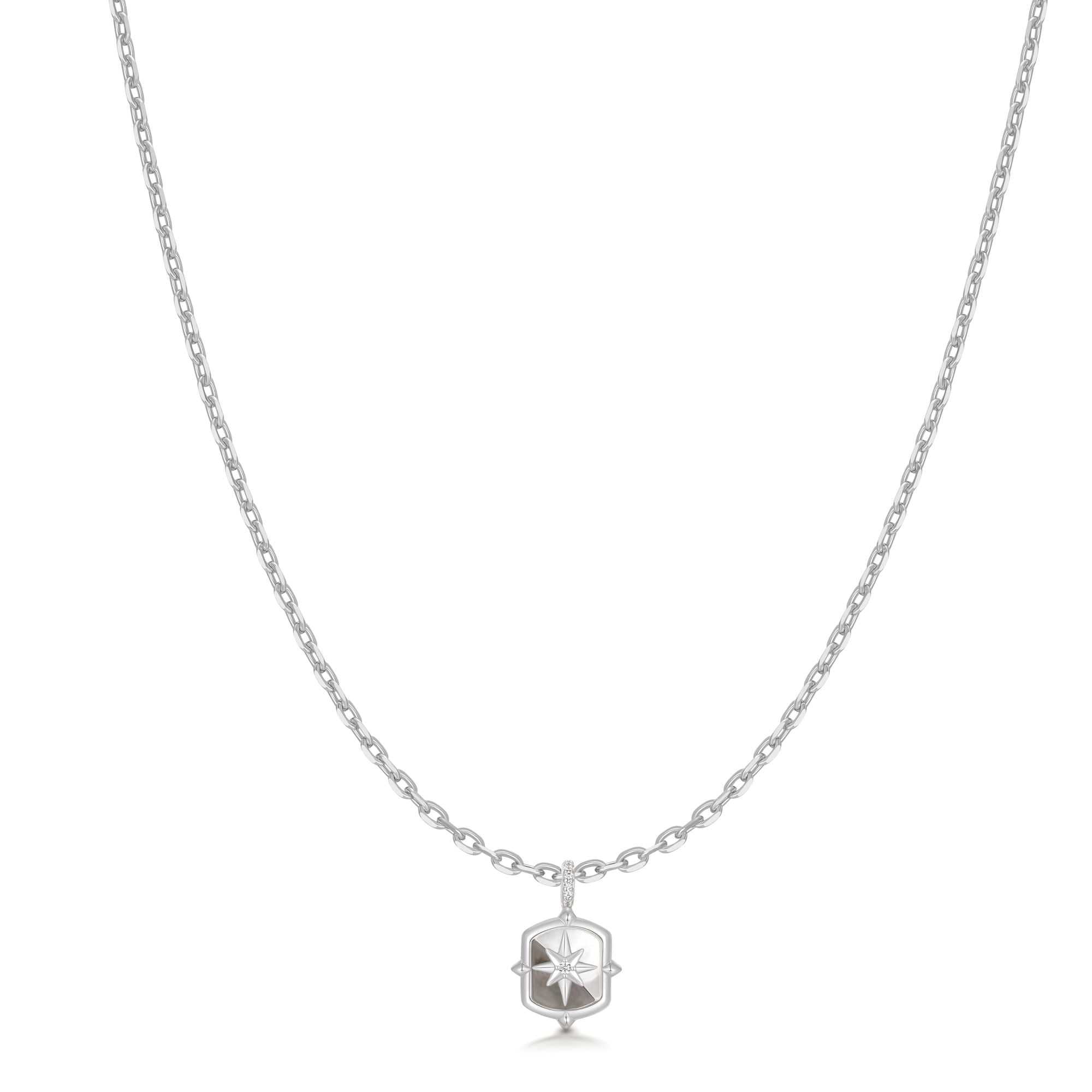 Ania Haie Silver Mother of Pearl Star Necklace Trendy Gift Idea