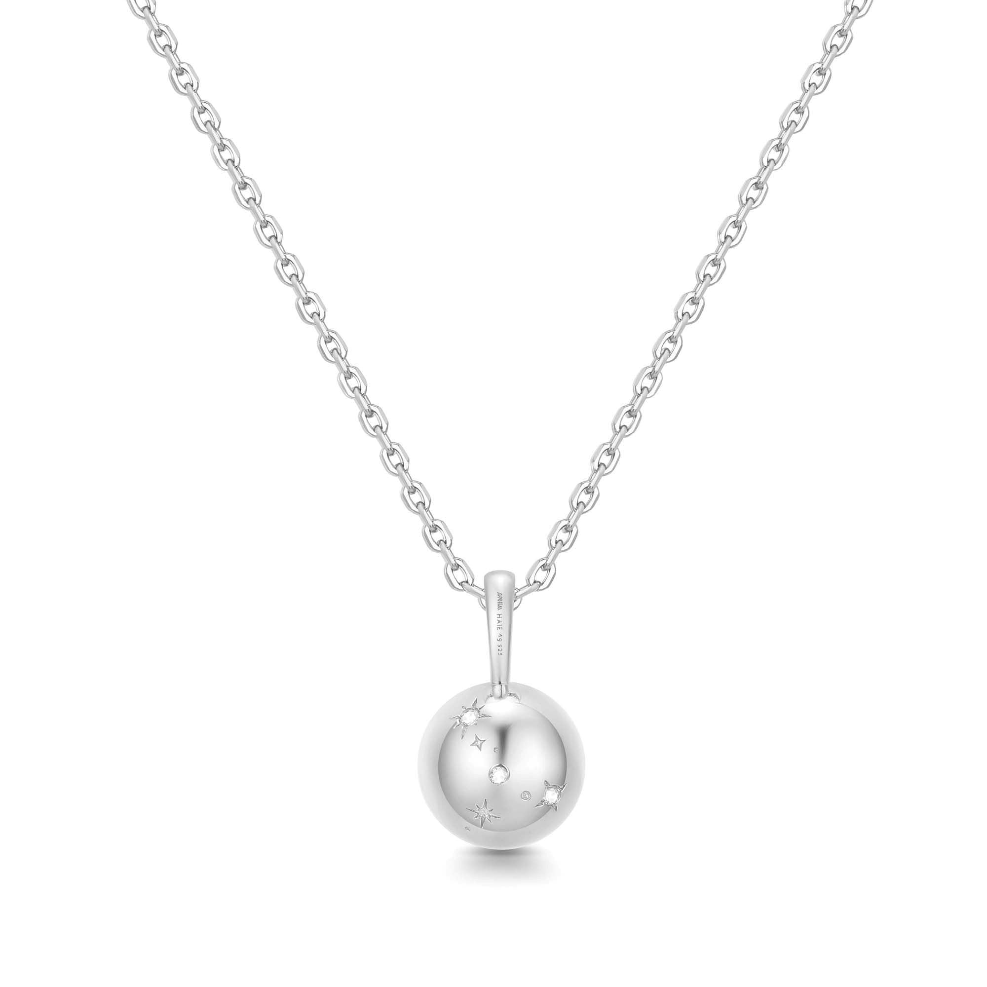 Ania Haie Silver Necklace Mother of Pearl Pendant Trendy Gift