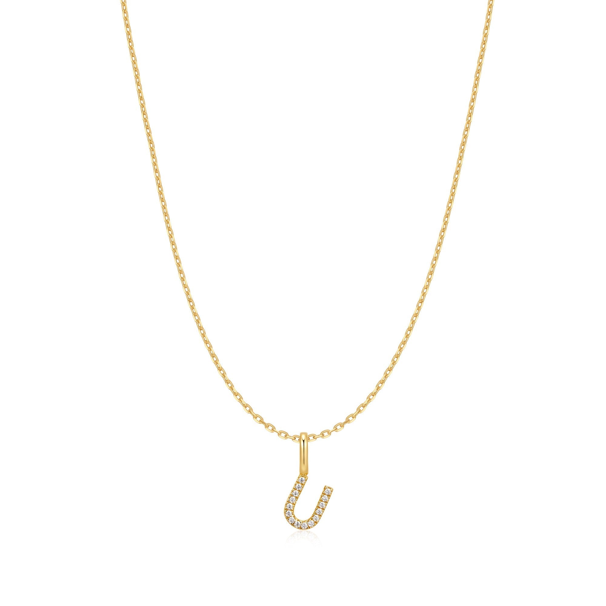 Ania Haie Gold Letter U Initial Necklace