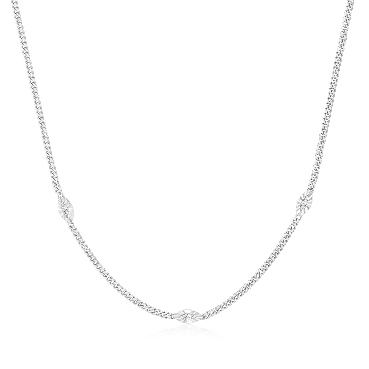 Ania Haie Silver Evil Eye Station Necklace