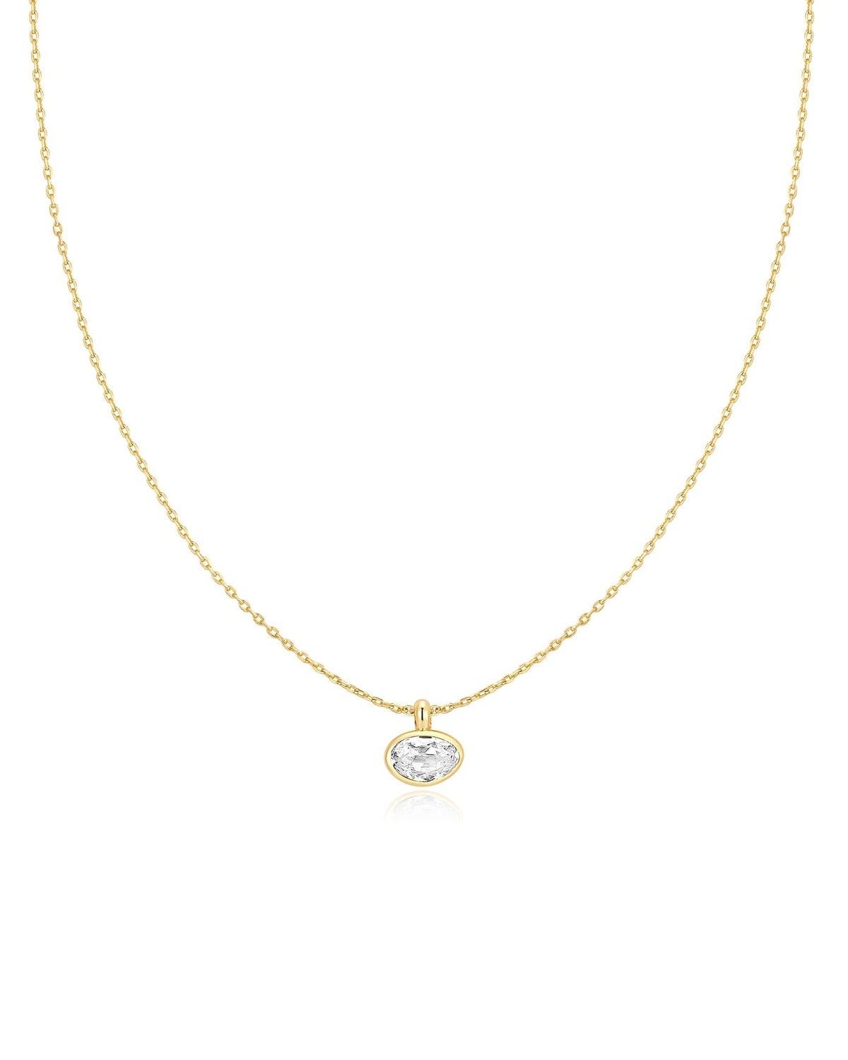 Ania Haie Gold Bezel Organic Pebble Necklace N076-03G N076-03G front packshot