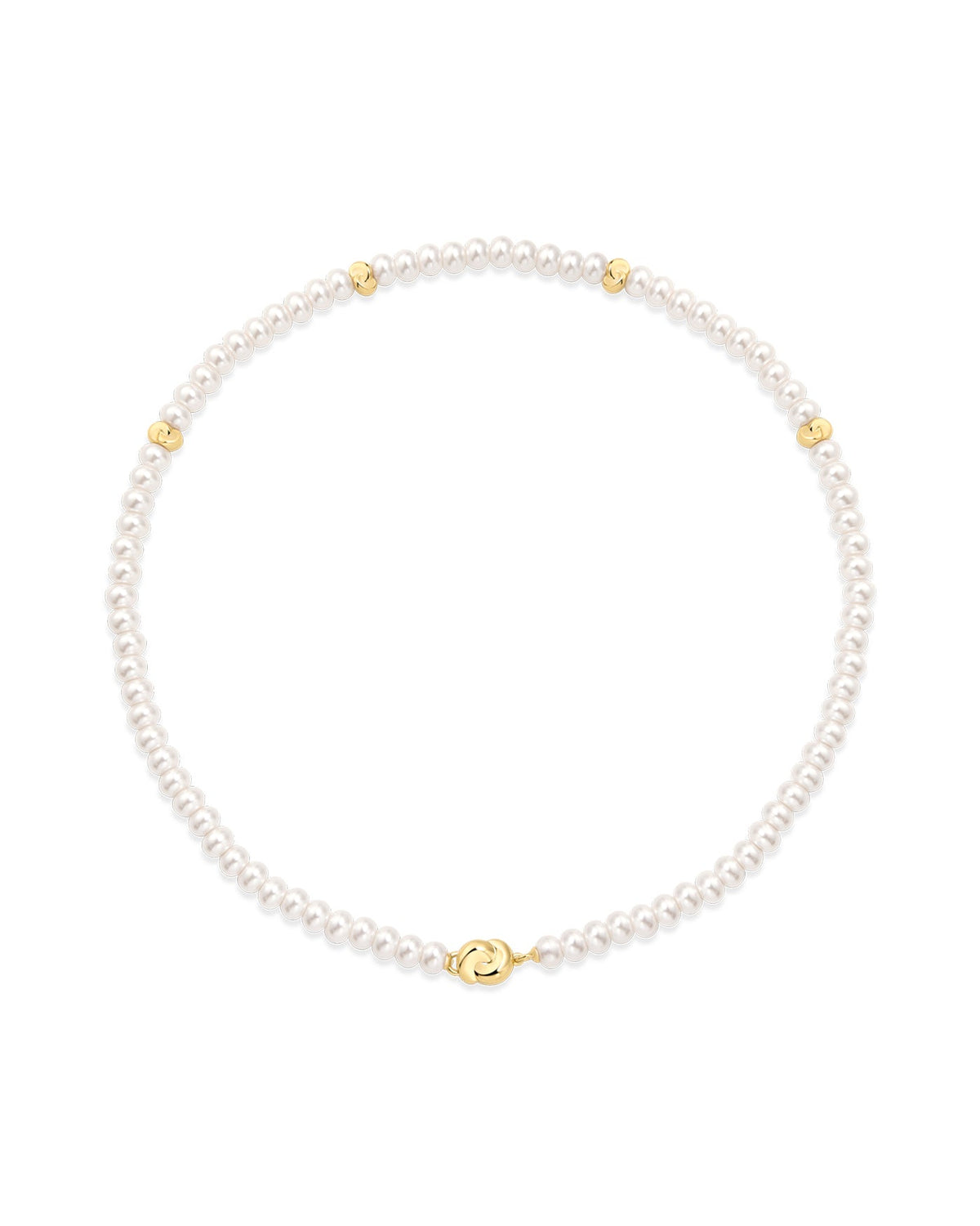 Ania Haie Gold Glass Pearl Beaded Twist Station Necklace N077-02G N077-02G front packshot