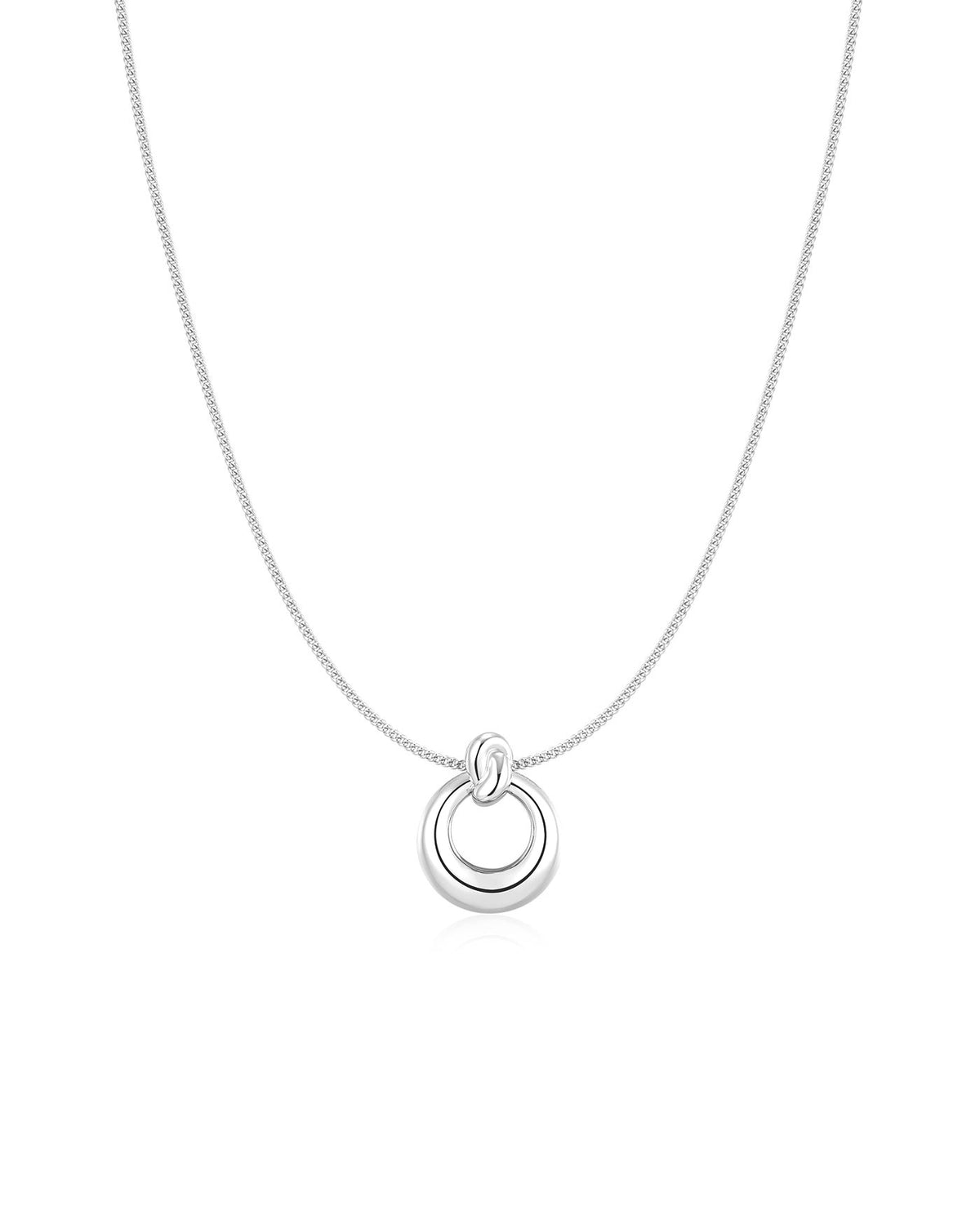 Ania Haie Silver Open Circle Necklace N077-04H N077-04H front packshot