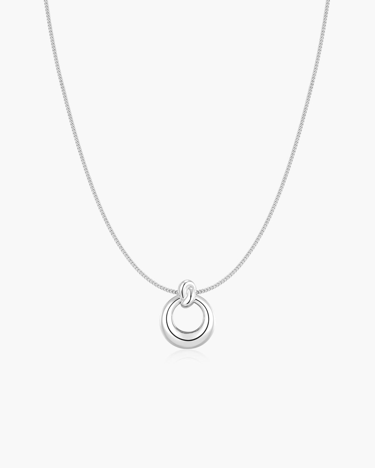 Ania Haie Silver Open Circle Necklace N077-04H N077-04H front packshot
