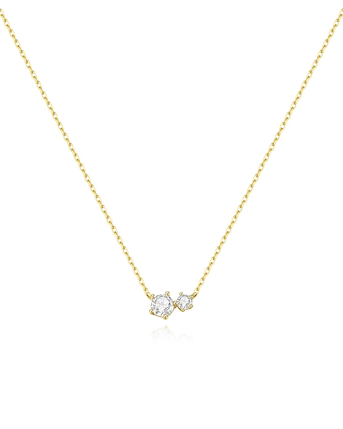 Ania Haie Gold Prong Set Duo Necklace