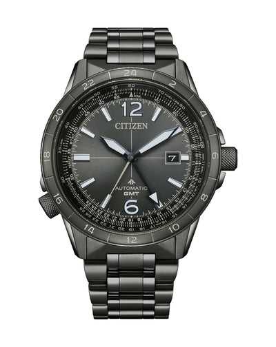 Citizen GMT Promaster Automatic Stainless Steel Black Dial Watch NB6045-51H