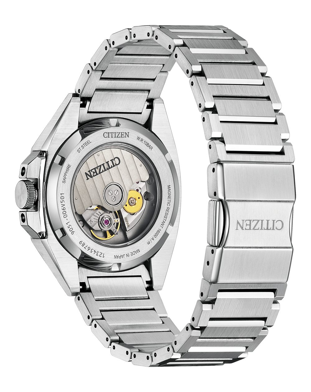 Citizen Series 8 Stainless Steel Black Dial Watch NB6050-51E