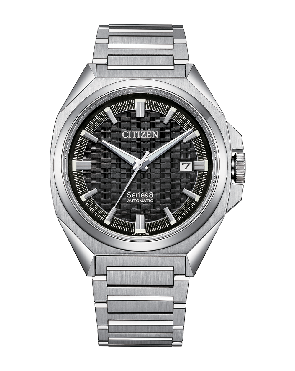 Citizen Series 8 Stainless Steel Black Dial Watch NB6050-51E