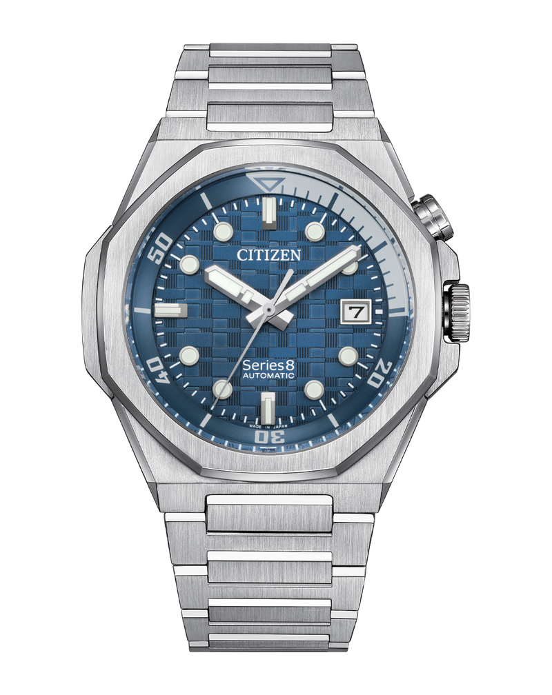 Citizen Series 8 Stainless Steel Blue Dial Watch NB6060-58L