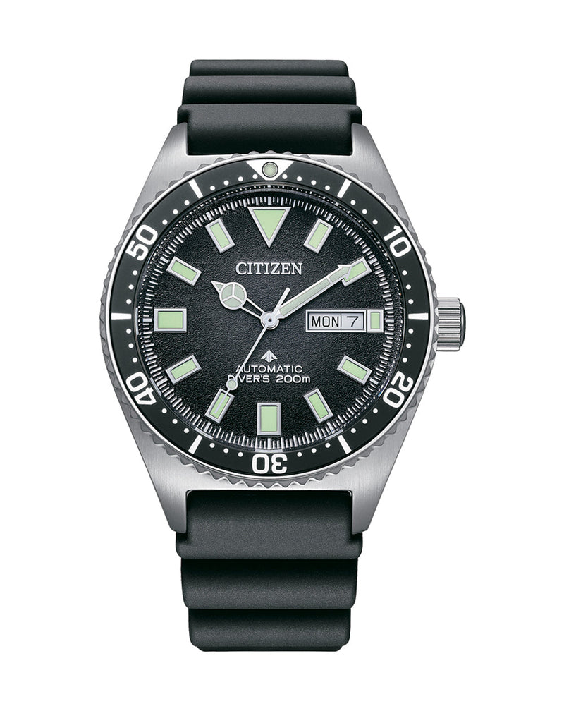 Citizen Promaster Automatic Polyurethane Strap Black Dial Watch  NY0120- 01E