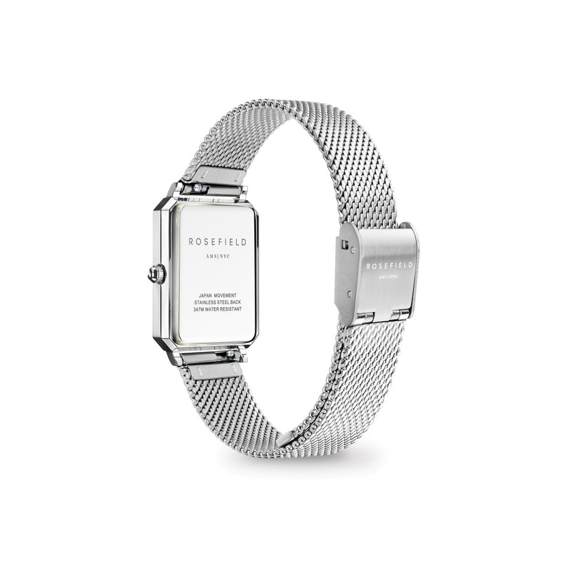 Rosefield The Octagon XS Mesh White Silver Watch OWSMS-O74