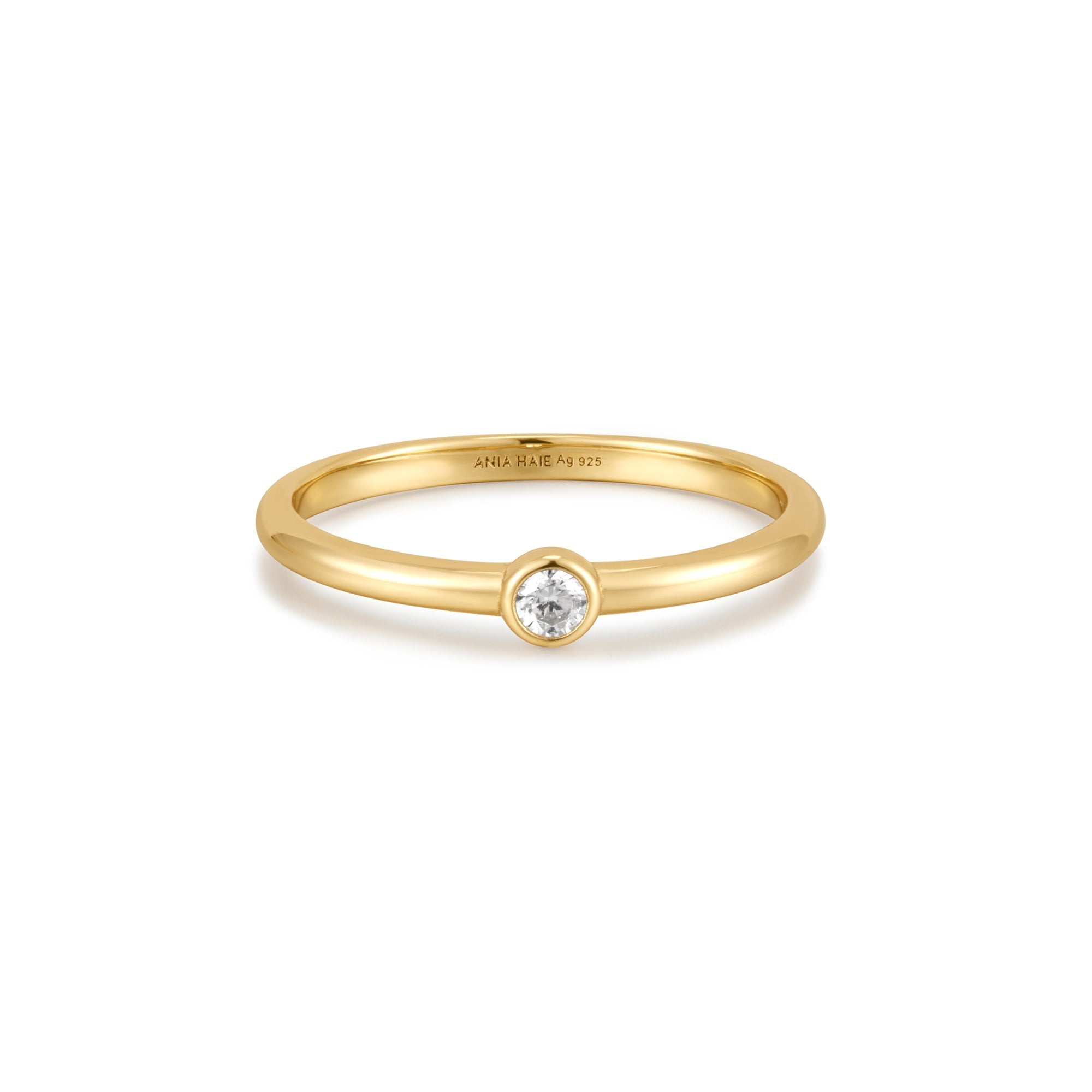 Ania Haie Gold Cubic Zirconia Ring Modern Luxury Affordable Jewelry