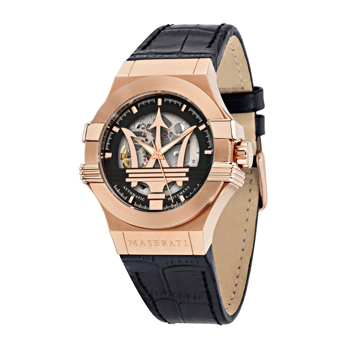 Maserati Potenza 42mm Automatic Skeleton Gold Watch