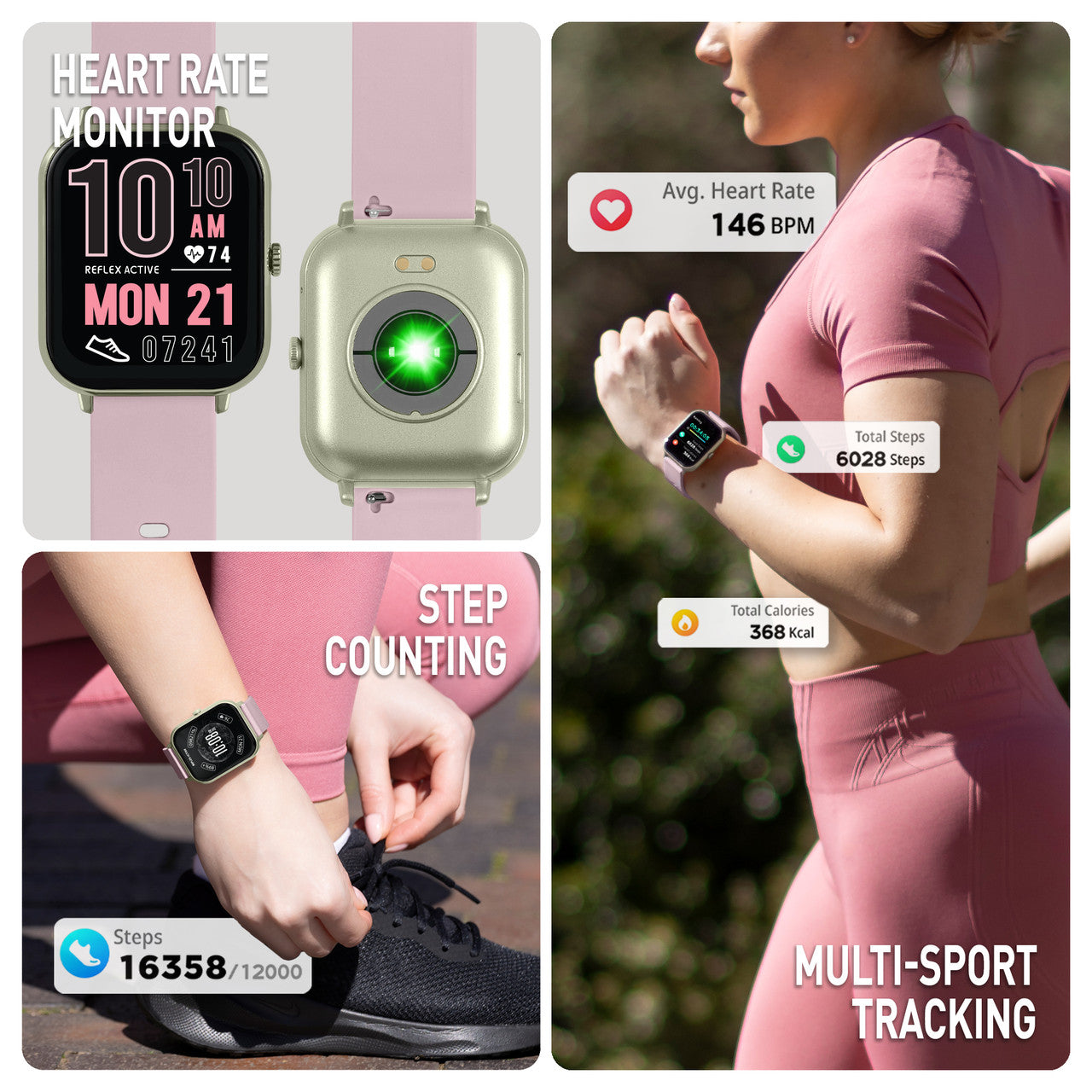 Reflex Active Nexus Lite Dusky Pink Strap
