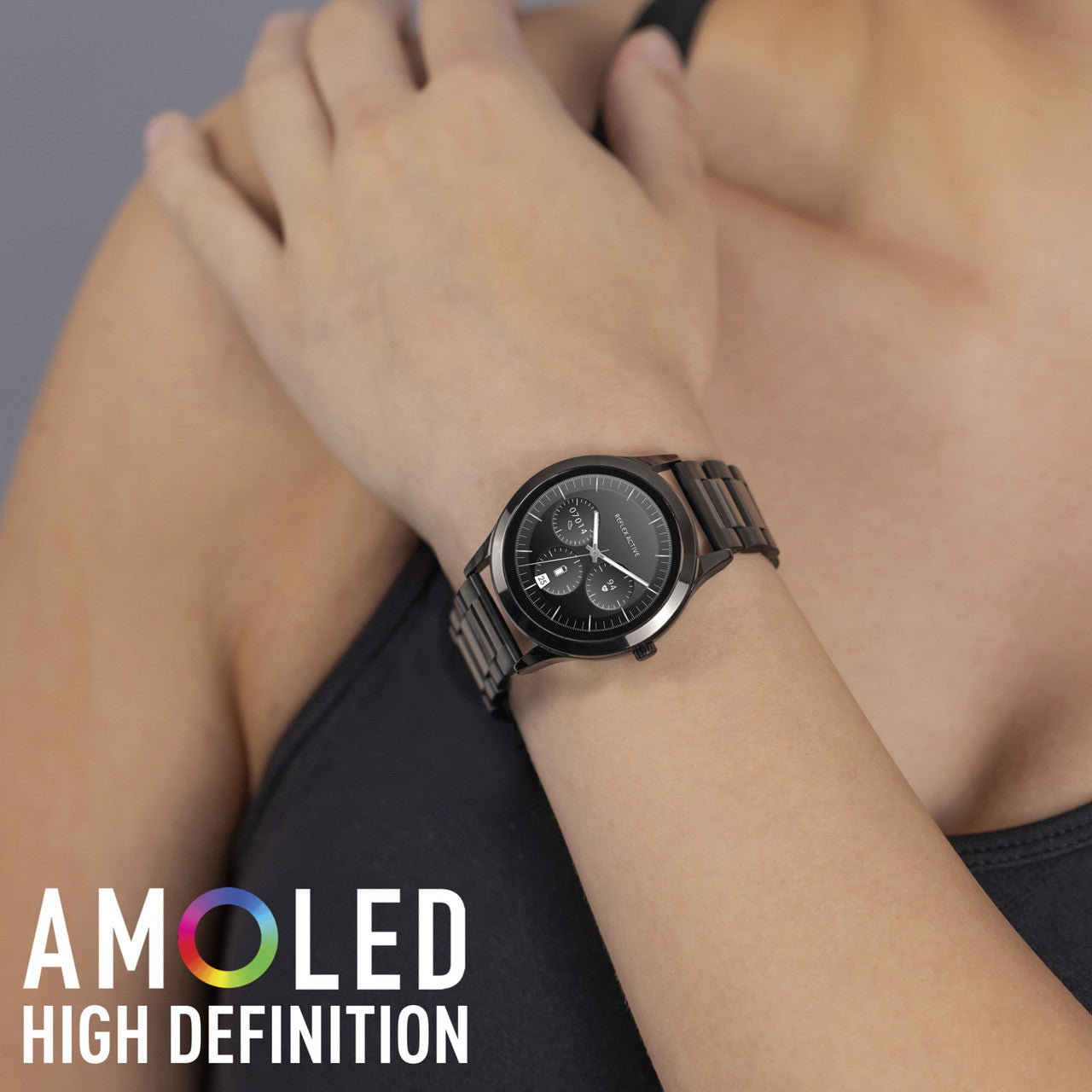 Reflex Active Series 31 Full Black AMOLED Link Strap