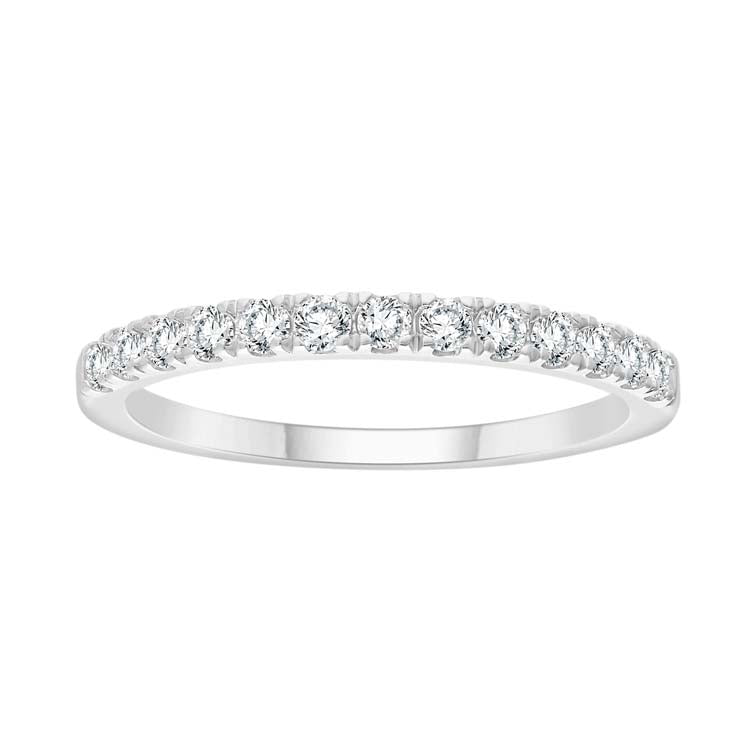0.33ct Claw Set Band in 9K White Gold